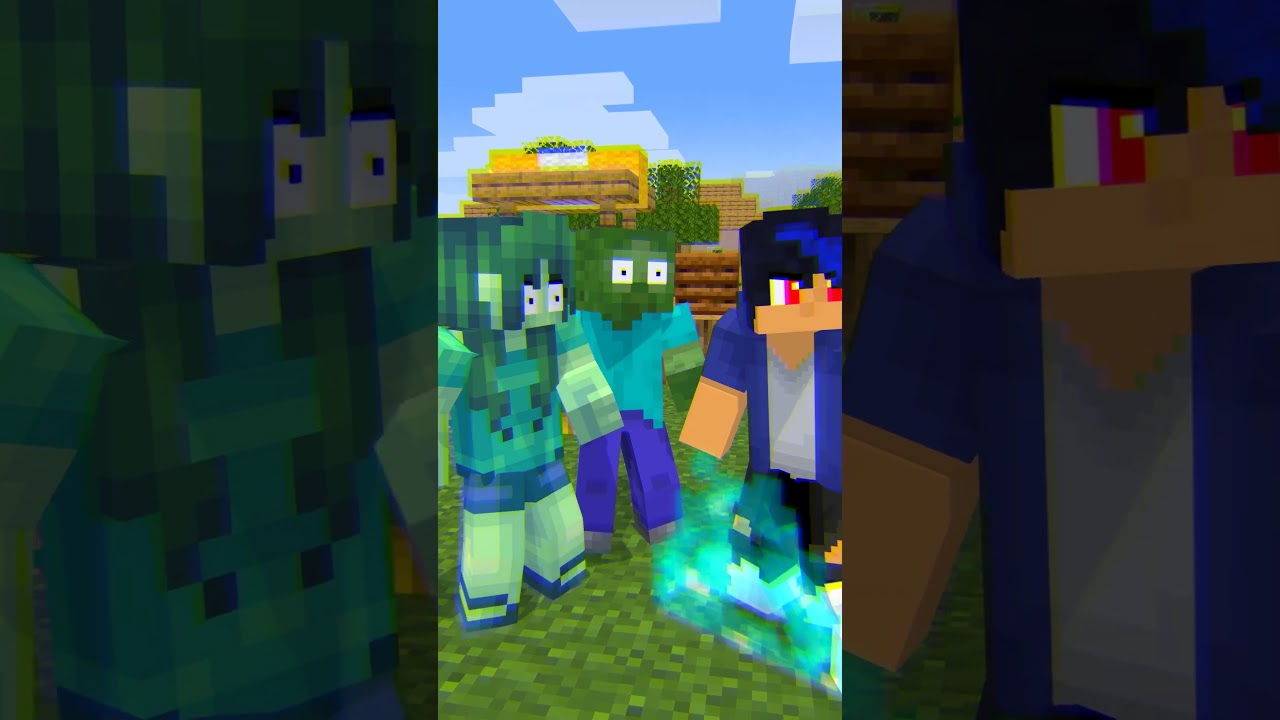 Ein saves Aphmau from Zombies - Minecraft Animation #minecraft #shorts