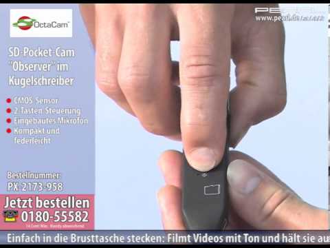 OctaCam Hightech-Tischuhr mit SD-Videokamera und Voice-Recorder