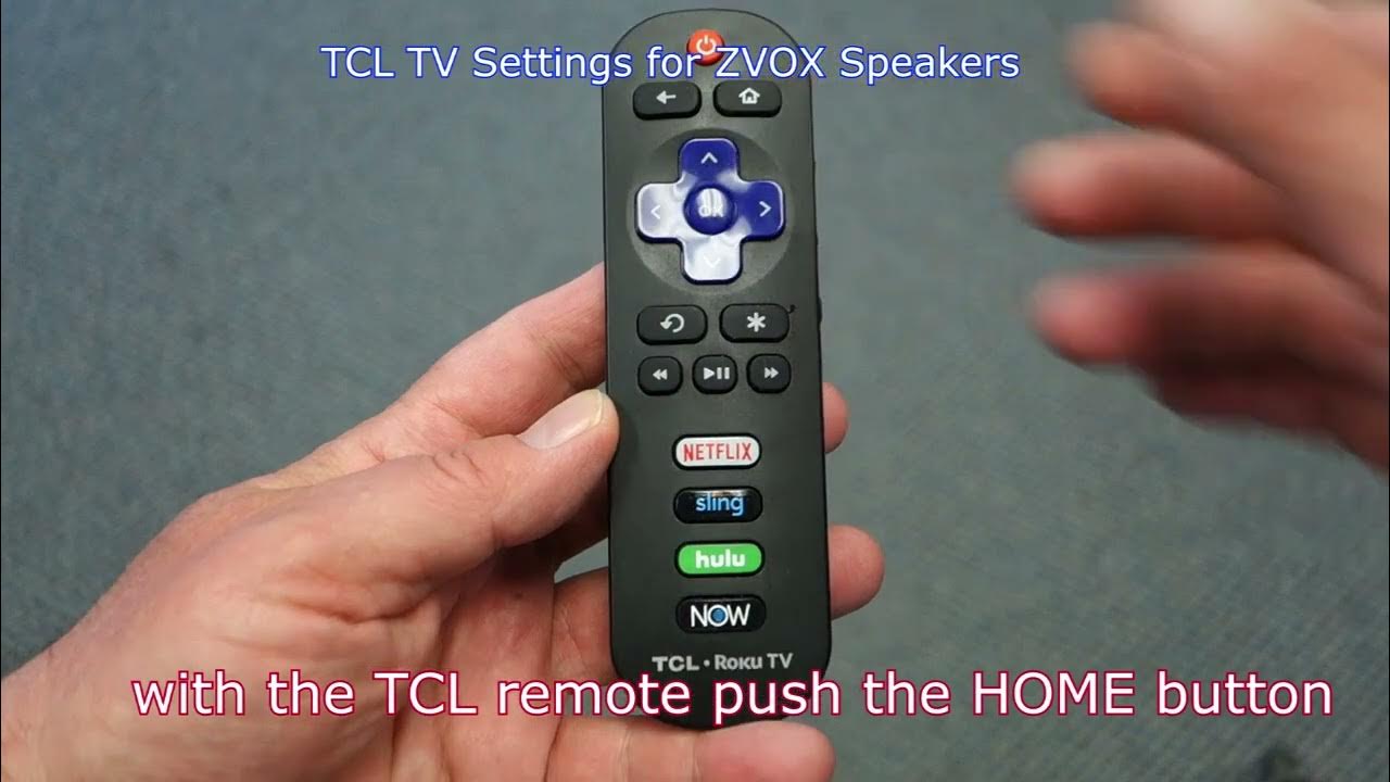 ZVOX AV120 Settings for TCL Televisions YouTube