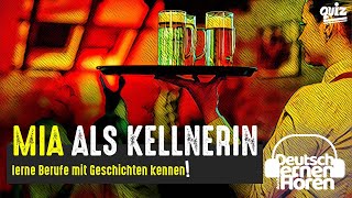 #711 Mia als Kellnerin - Berufe mit Geschichten zum Lesen & Hören | Deutsch lernen durch Hören