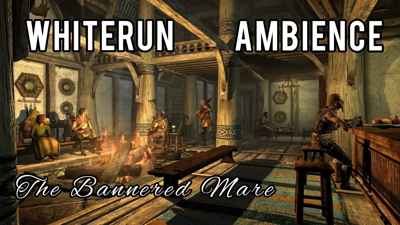 Skyrim Ambience Whiterun Tavern (The Bannered Mare) YouTube