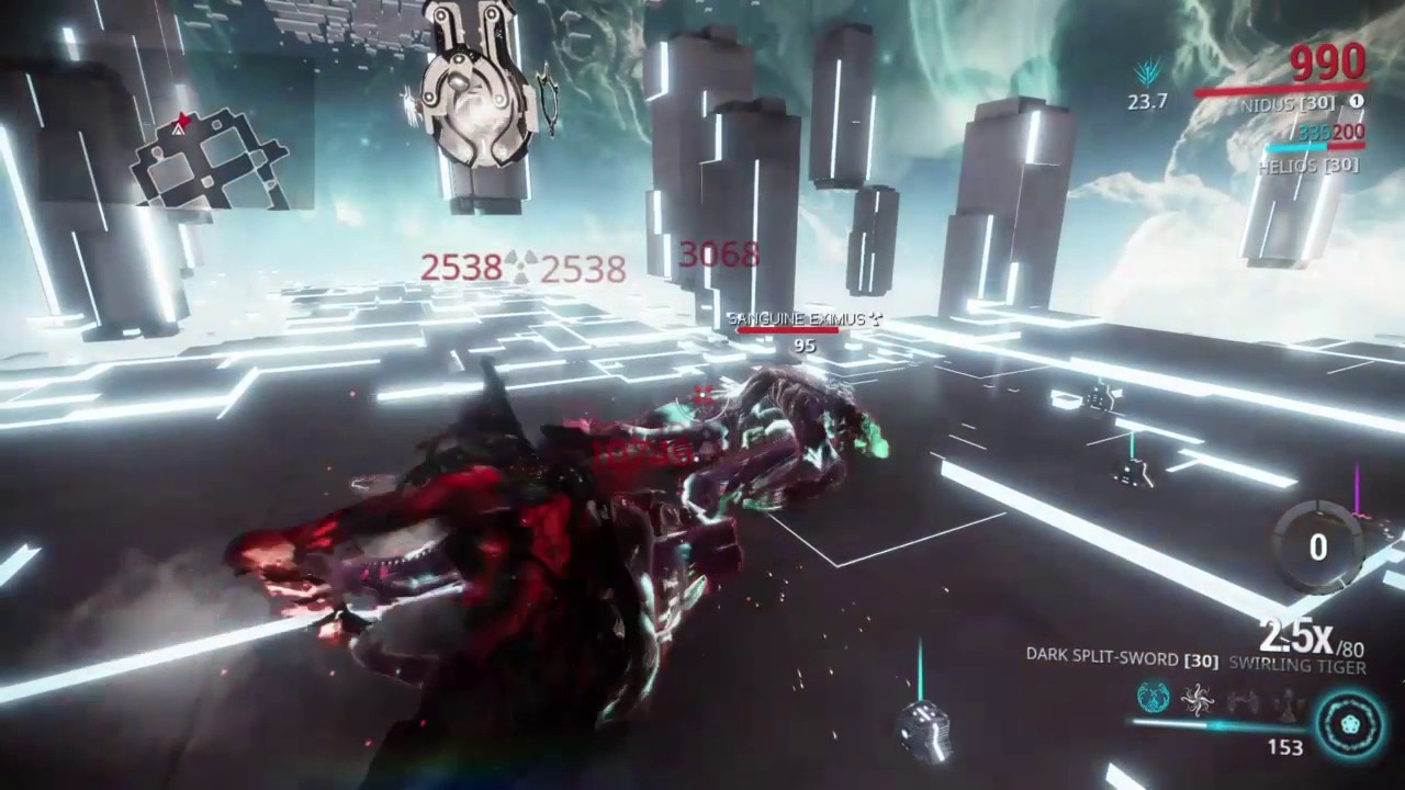 Warframe Best Red Crit Melee Ever Dark Split Sword Build Youtube