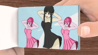 Wednesday Addams zero two dodging meme | cartoon animation | flip book