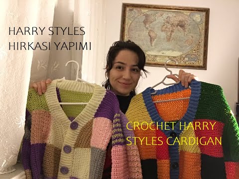 tığ işi harry styles hırkası yapımı / crochet harry styles cardigan tutorial PART2