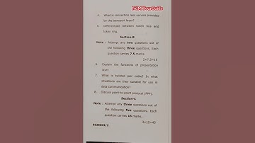 bca 5th semester question paper computer network #2025 #bca #maashakumbhariuniversity #bcacourse