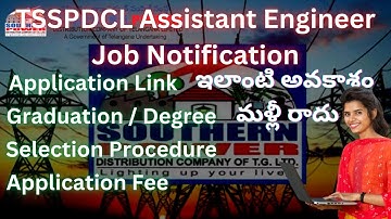 💯TSSPDCL Assistant Engineer AE Notification 2023 Link Activated Apply Now