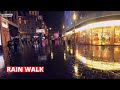 Walking London’s West End and SOHO in HEAVY RAIN - Saturday Evening City Ambience