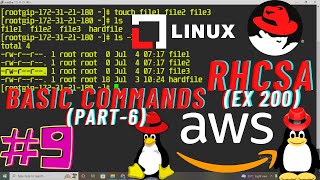 Basic Commands in Linux PART-6 | RHCSA |Part-9 | Practice in RHEL8 on AWS | Devops & Developer tool