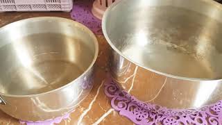تنظيف طاسة المنيوم او لبانة الحليب