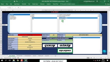 EXCEL FİRMALI MALZEME VE STOK TAKİP PROGRAMI versiyon M-A