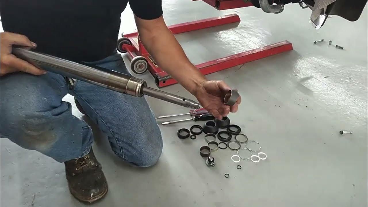 How to rebuild the front forks on a Harley Davidson Heritage. YouTube