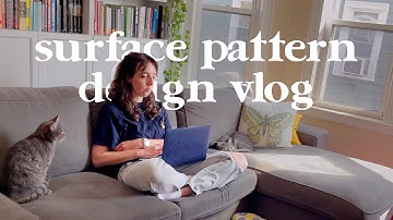Creating a watercolor surface pattern design mini-collection in one weekend | vlog 001
