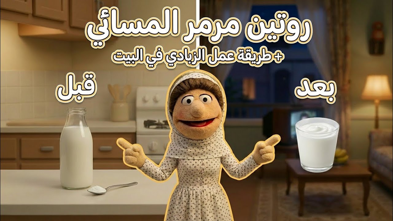 روتين مرمر المسائي | طريقة عمل الزبادي في البيت🥛♥️ 