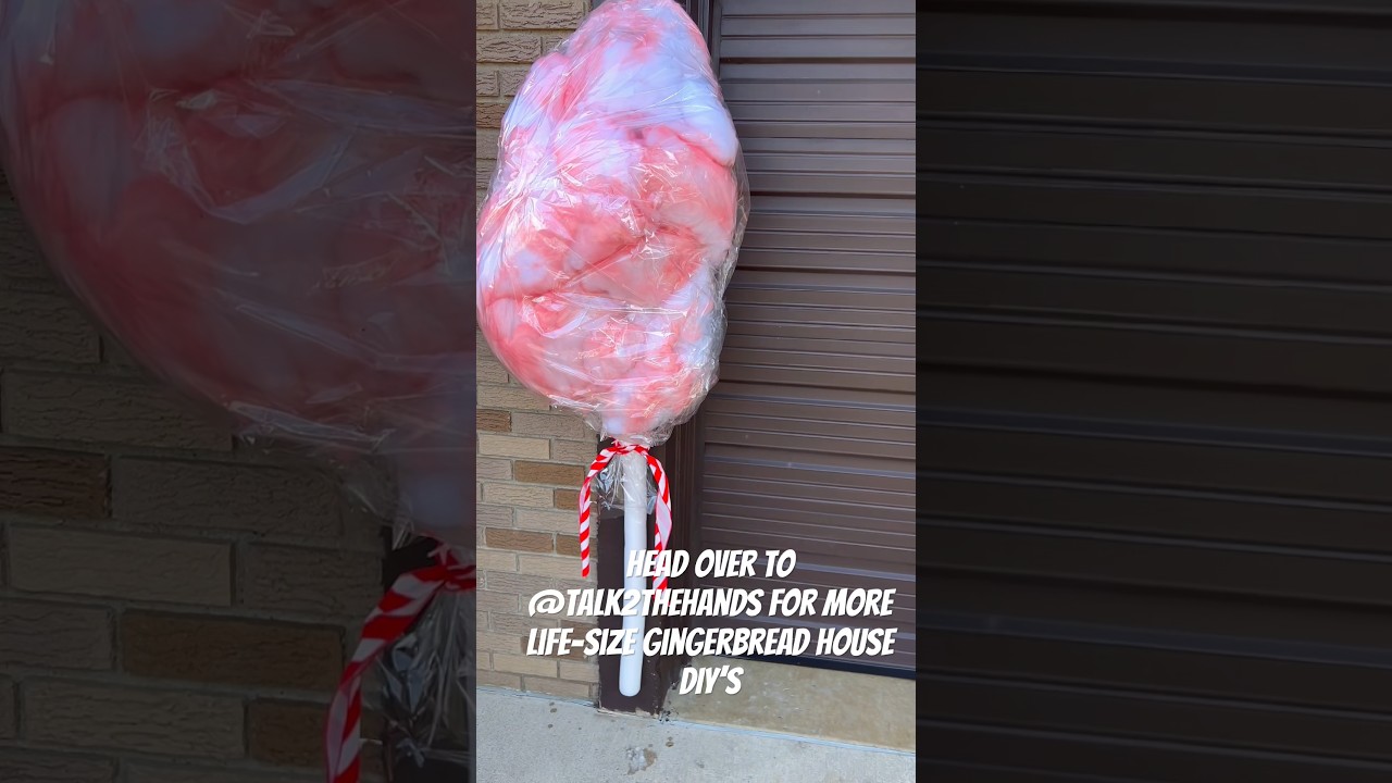 DIY Jumbo Cotton Candy | Building a Life Size Gingerbread House