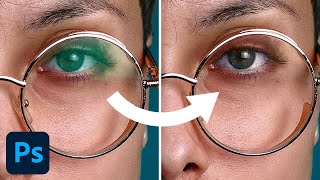 How to Remove Glare in Glasses in Photoshop screenshot 5