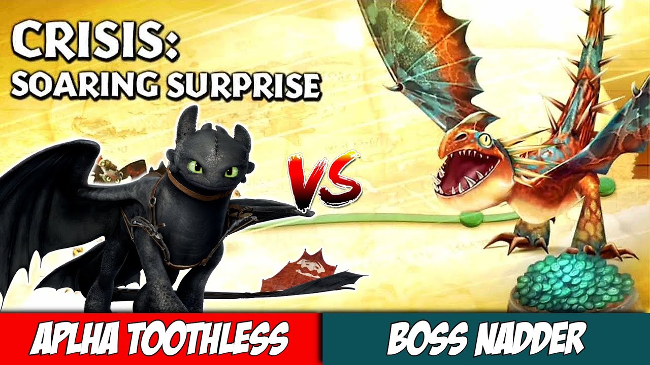 ALPHA TOOTHLESS VS. BOSS NADDER | Dragons: Rise of Berk (Gauntlet event ...