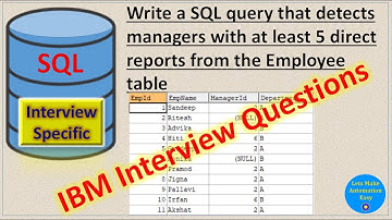 SQL query that detects managers with at least 5 direct reports from the Employee table