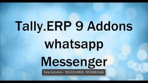 whats app message Tally ERP 9 add-on