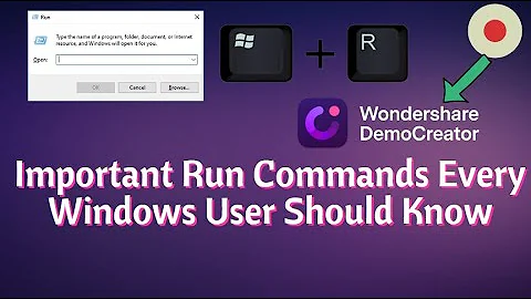 Important Run Commands Every Windows User Should Know |  Wondershare DemoCreator | Mr. TechWonder