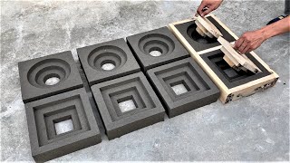 Diy - Cement Ideas Tips / DIY wood mold and brick molding with quick and creative ventilation