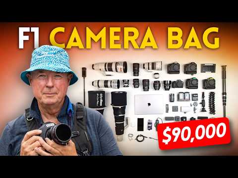 What’s Inside An F1 Photographer’s $90,000 Camera Bag?