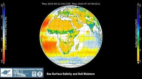 Four years of SMOS soil moisture and sea surface salinity measurements