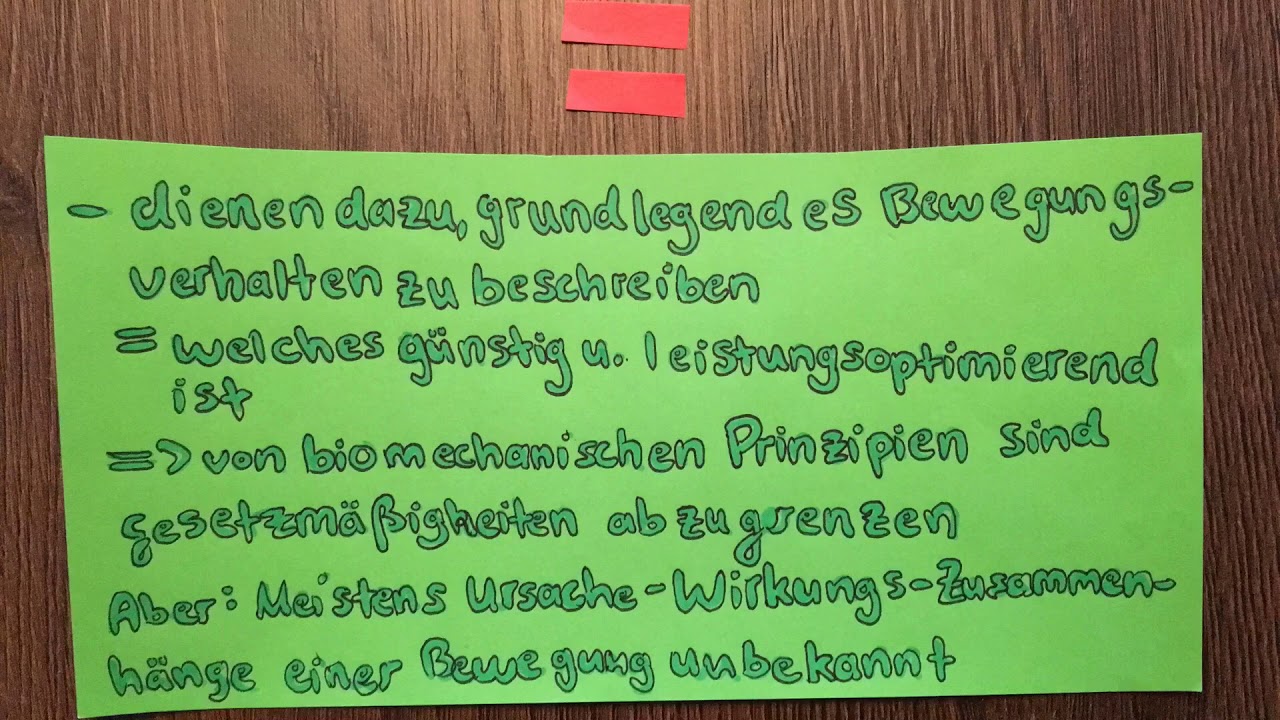 Prinzip Der Zeitlichen Koordination Von Teilimpulsen Biomechanische Prinzipien (Prinzip der Koordination von Teilimpulsen