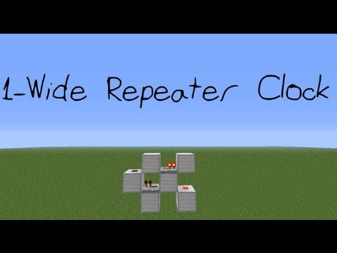 Compact 1-Wide Repeater Clock - Minecraft