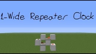 Compact 1-Wide Repeater Clock - Minecraft