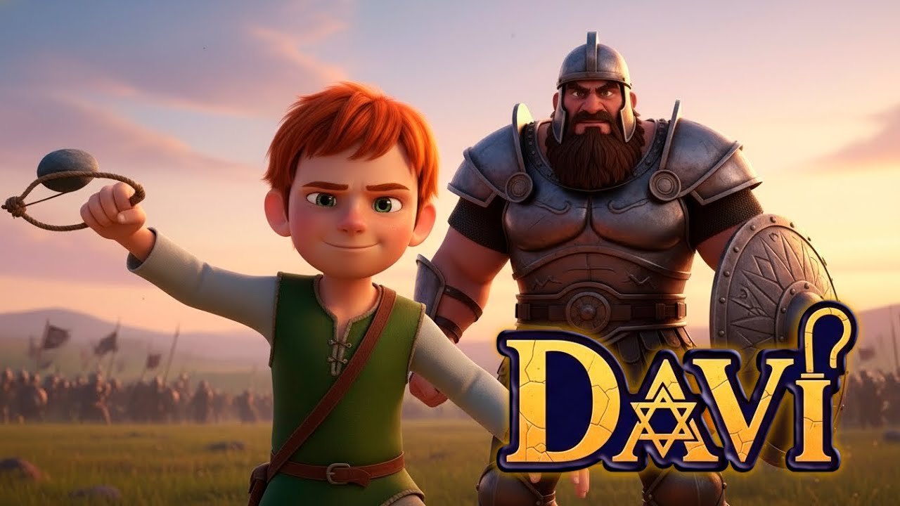 A História do Rei Davi: O confronto contra Golias - em desenho animado