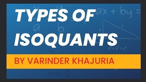 Types of Isoquants||By Varinder Khajuria (NET-June 2023)||For A.D, NET JRF, JKSET ECONOMICS||