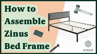 How to Assemble Your Korey Metal Bed Frame with Upholstered Headboard from Zinus