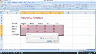 CONDITIONAL FORMATTING CLASS 7TH