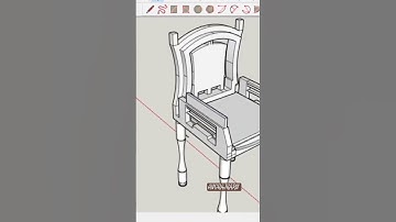 CREATING WOODEN CHAIR IN GOOGLE SKETCHUP #youtubeshort #googlesketchup