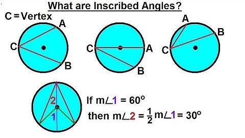Geometry - Basic Terminology (29 of 34) What Are Inscribed Angles?