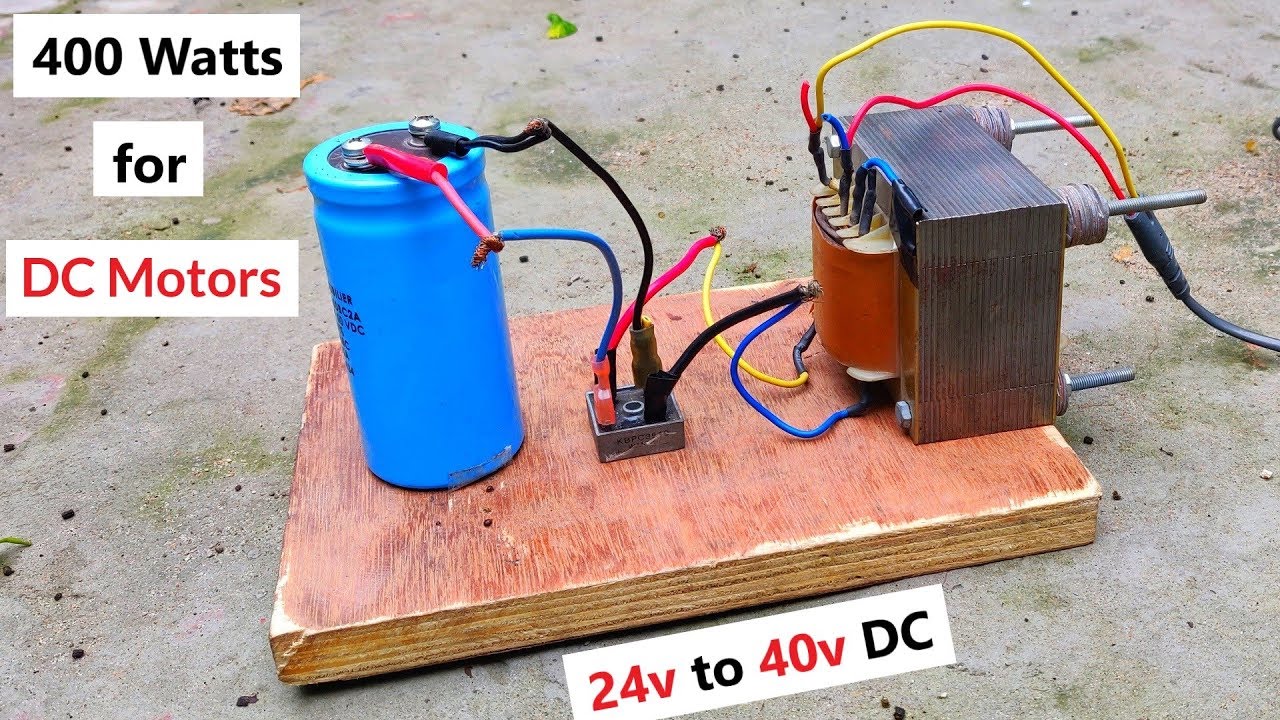 24v 400w Dc From 220v Ac Converter For Dc Motor Amazing Idea Diy Youtube Homemade Generator Free Energy Generator Electrical Projects