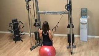 Swiss Ball Lat Pulldown