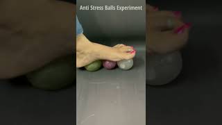Experiment Bare Foot Vs Anti Stress Balls Crushing Crunchy & Soft Things By Foot