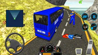 US Police Mans Bus Mountain Road Driving Simulator - Best Driving Android Gameplay screenshot 5