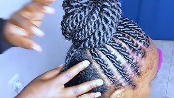 🔥🔥🔥Stitched Flat twist || Spirals || Senegalese twist ( Senegal twist)