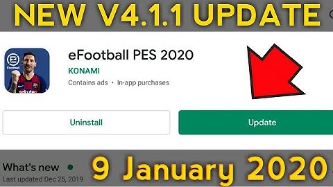 PES 2020 Mobile - NEW Update is Here V4.1.1 | 9 January PES 2020 V4.1.1 UPDATE
