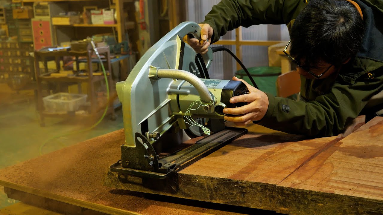 #1 Как создают роскошный японский стол из одной доски / Обработка дерева