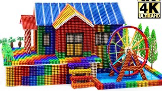 Construyendo una hermosa casa con bolas magnéticas, limo satisfactorio ASMR