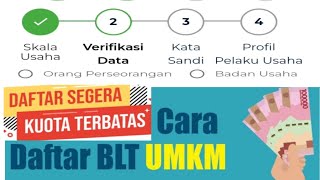 Cara Daftar Bantuan UMKM Secara Online 2024 | Bantuan UMKM 2024