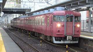 【4K】JR七尾線　普通列車413系電車　ｻﾜB11編成　森本駅発車