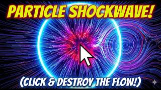 Particle Flow Art: Cosmic Vortex & Shock Wave Explosion (Interactive Simulation)