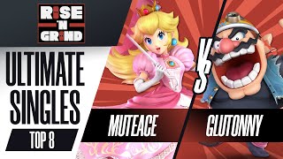 MuteAce (Peach) vs Glutonny (Wario) - Ultimate Singles Losers Semis - Rise N Grind 2023