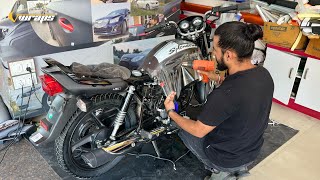 Hero Splendor 01 Edition 2023 Matt Lamination/ PVC PPF Installation @VwrapsSikar