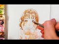 【透明水彩】女の子描いてみた