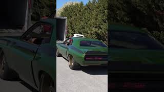 Close Call: Loading A 1970 Dodge Challenger Hellcat Almost Ends In Disaster!